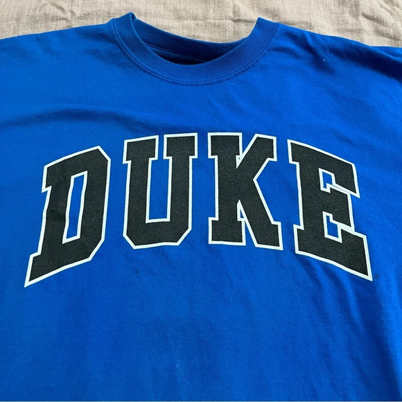 Duke Blue Devils Shirt Mens Size XL Extra Large Spellout NCAA Tee Basketball - Picture 6 of 7